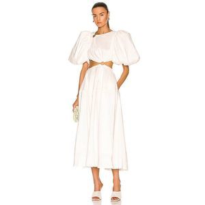 AJE Vanades Cut Out Ring Midi Dress